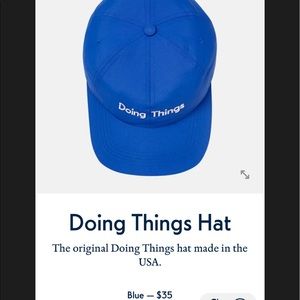 Outdoor Voices OV Blue Doing Things Hat - NWT